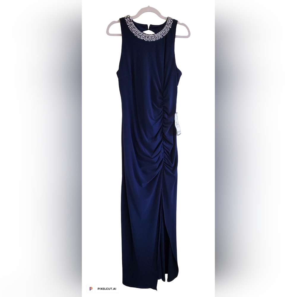 Long sleeveless evening dress